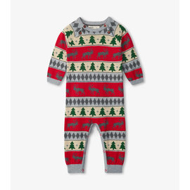 Hatley Holiday Elk Fair Isle Baby Sweater Romper