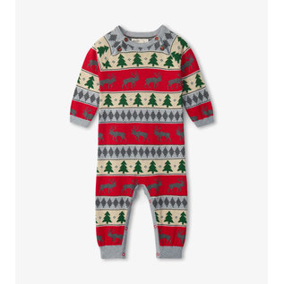 Hatley Holiday Elk Fair Isle Baby Sweater Romper