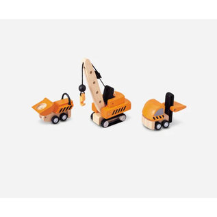 Plan Toys Construction Vehicle 3-Pack by Plan Toys