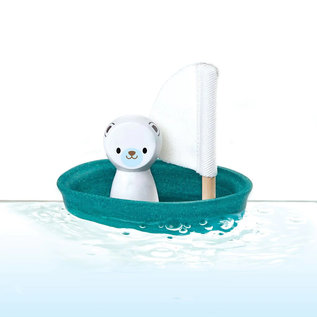 Plan Toys Sailing Boat with Polar Bear by Plan Toys