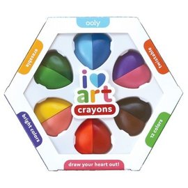 Ooly I Heart Art Erasable Crayons (12 Colours) by Ooly