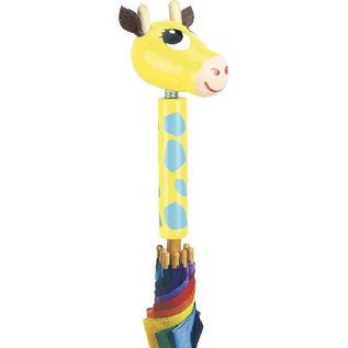 Vilac Rainbow Giraffe Wooden Handle Umbrella (Made in France)