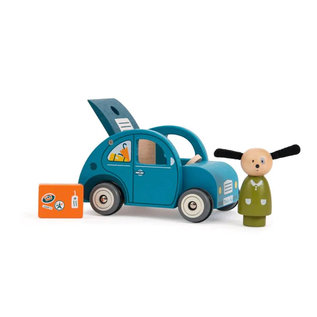 Moulin Roty Blue Wooden Car Set Julius by Moulin Roty