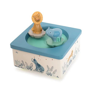 Moulin Roty Sous mon Baobab Musical Box (with Lion and Elephant)