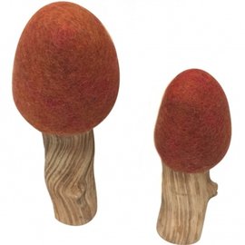 Papoose Wool Felt & Wood Tree -Earth Autumn Colour (Sold Individually)