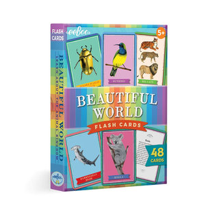 Eeboo Beautiful World Flash Cards (Learn about the Animal Kingdom)