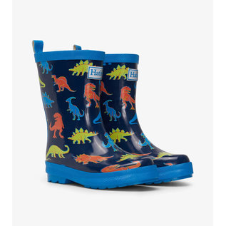 Hatley Linework Dinos Shiny Rain Boots By Hatley