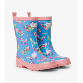 Hatley Botanical Butterflies Shiny Rain Boots By Hatley