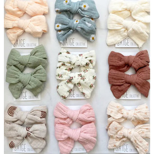 Saige Collective Muslin Cotton Bows- 2 Pack by Saige Collective