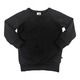 Little & Lively Bamboo/Cotton Fleece-Lined Pullover in Black (Made in Canada)