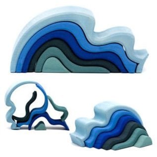 Grimms Water Waves Wooden Stacking Toy by Grimms