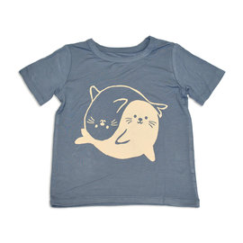 Silkberry Blue  Seal Short Sleeve Bamboo T-Shirt