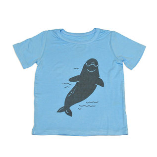 Silkberry Blue Whale Short Sleeve Bamboo T-Shirt