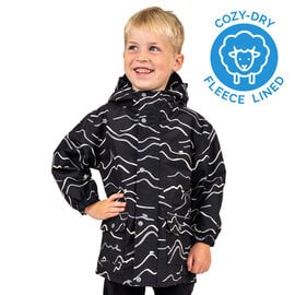 Jan & Jul by Twinklebelle Bear Mountain Print Fleece Lined Rain Jacket by Jan & Jul