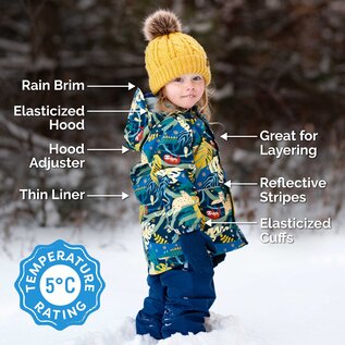 Jan & Jul by Twinklebelle Jungle Nights Print Puddle-Dry Rain Jacket Yellow by Jan & Jul