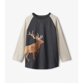 Hatley Elk Wapiti Raglan Long Sleeve Shirt by Hatley