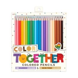 Ooly Color Together Colored Pencils (18 Classic Colors + 6 Skin Tone Colors)