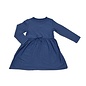 Silkberry Long Sleeve Galactic Blue Dress Bamboo Fleece
