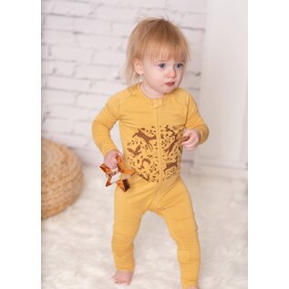 Silkberry Fall Leaf Bamboo Two Way Zipper Romper