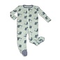 Silkberry Yin Yang Seals Bamboo Footed Sleeper with Zipper by Silkberry
