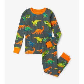 Hatley Colourblock Dino Cotton PJs by Hatley