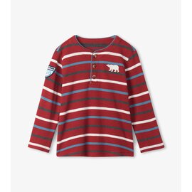 Hatley Winter Stripes Long Sleeve Henley By Hatley