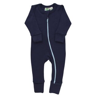 Parade Navy Long Sleeve Organic Cotton Romper by Parade