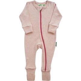 Parade Pink Melange Long Sleeve Organic Cotton Romper by Parade