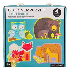 Forest Babies Beginner Puzzle (4 Puzzles in 1) by Petit Collage