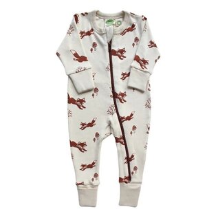 Parade Foxes Print 2 Way Zip Organic Cotton Romper by Parade