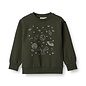 WHEAT KIDS Sweatshirt Space Embroidery Deep Forest by Wheat