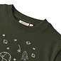 WHEAT KIDS Sweatshirt Space Embroidery Deep Forest by Wheat