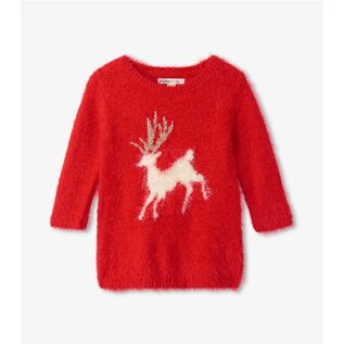 Hatley Holideer Fuzzy Baby Sweater Dress