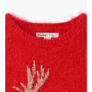 Hatley Holideer Fuzzy Baby Sweater Dress