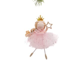 Pink Glitter Ballerina Hanging Ornament