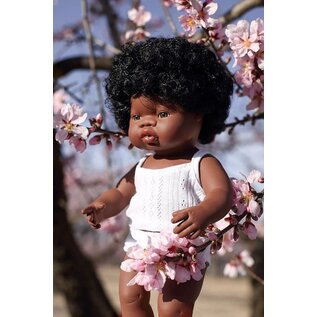 Miniland Soft Body Black Hair Baby Doll Girl African American Anatomically by Miniland Dolls