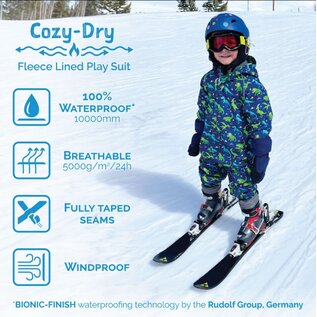 Jan & Jul by Twinklebelle Blue Colour Cozy Dry Fleece-Lined Waterproof Play Suit by Jan & Jul