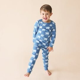 Parade Blue Background Polar Bears Organic Cotton PJ by Parade