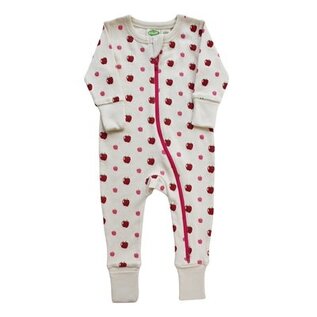 Parade Apples Print 2 Way Zip Organic Cotton Romper by Parade