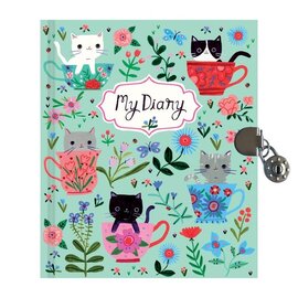 Mudpuppy Tea Cup Kittens Locked Diary