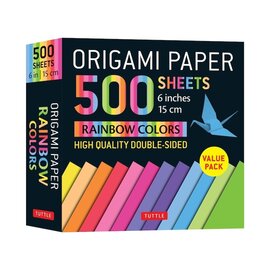 Tuttle Origami Paper 500 Sheets Rainbow Colour High Quality Double Sided