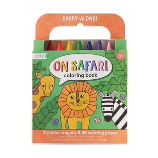 Ooly Carry Along Crayon and Coloring Book Kit Sarfari