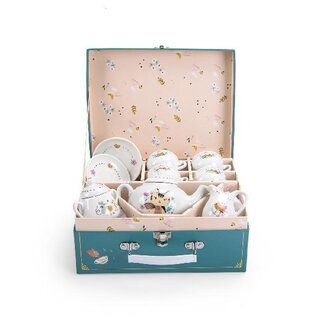 Moulin Roty Les Parisiennes Ceramic Tea Set in Case by Moulin Roty