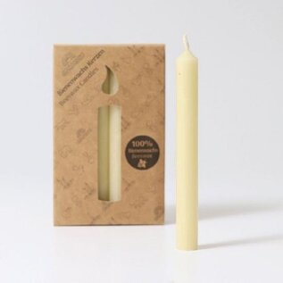 Grimms 100% Creme Beeswax Candles by Grimm's - 12Pk