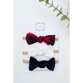 Holiday Bow Set 3-Pack Headbands