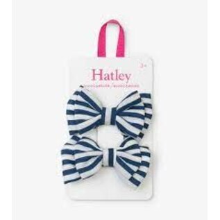 Hatley Navy Stripe Bows Hair Clips by Hatley