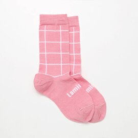 Lamington Raspberry Style Merino Wool Crew Length Socks