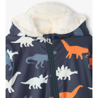 Hatley Dino Silhouettes Sherpa Lined Waterproof Rain + Winter Suit
