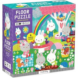 Mudpuppy Garden Bunnies Floor Puzzle (25 Piece)