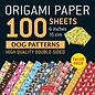 Dog Patterns 100 Sheets Origami Paper